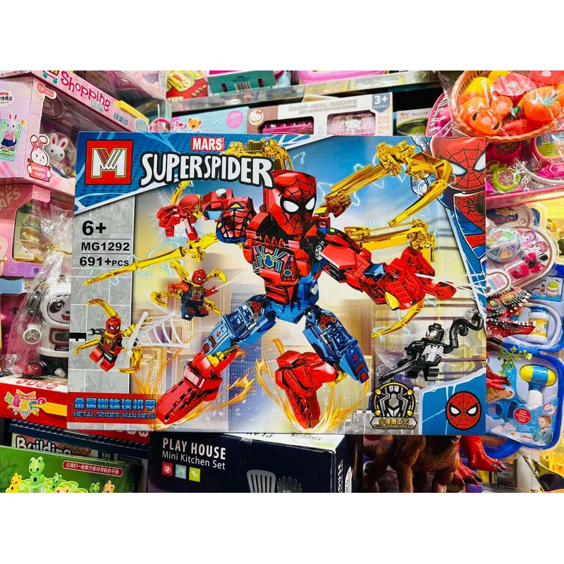 Đồ chơi lắp ghép siêu nhân người Nhện MG1292 Super Spider man 330268