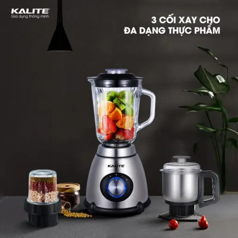 Máy xay sinh tố KALITE KLB630 3 cối xay động cơ đồng nguyên chất 572388