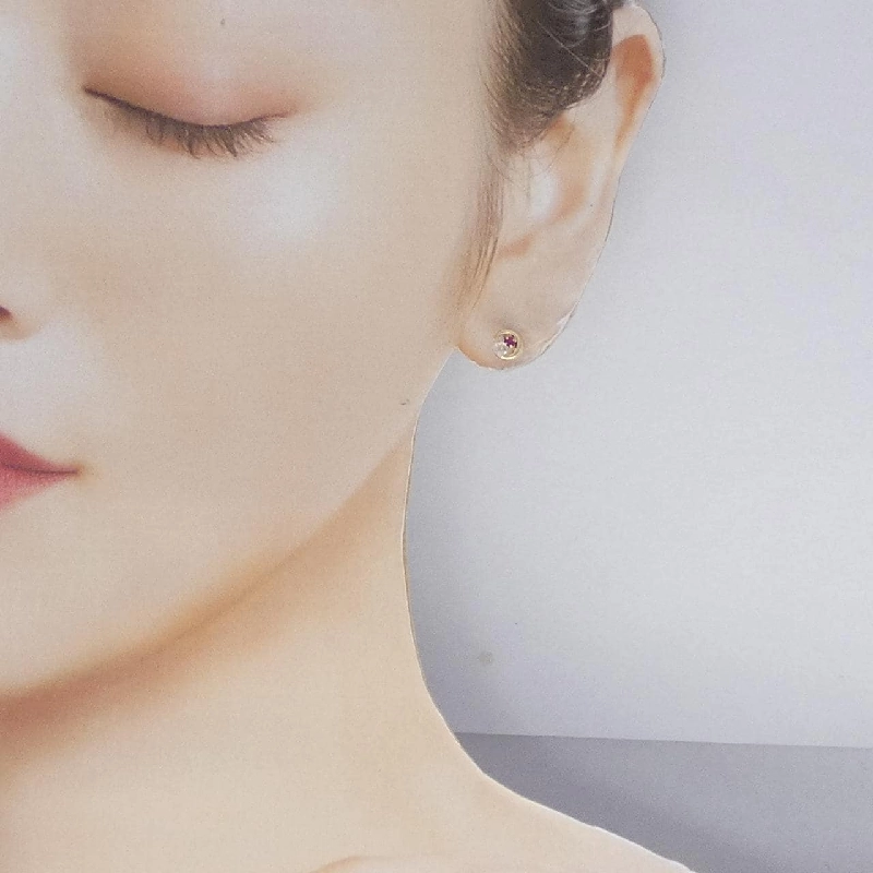 K10YG Moon Ruby Bông tai - Hàng hiệu Chính hãng 867655