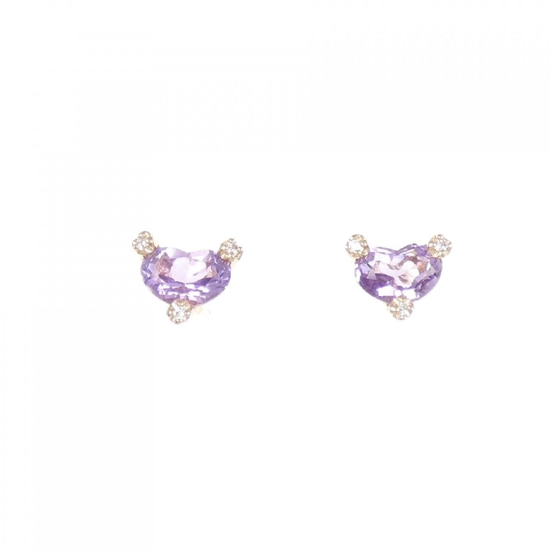 Ponte Vecchio Heart Amethyst Earrings 1.32CT - Hàng hiệu Authentic 847723