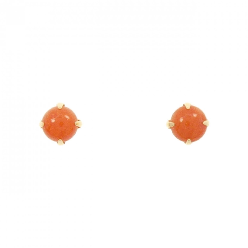 K18YG Bông tai san hô - Hàng hiệu Chính hãng 868503