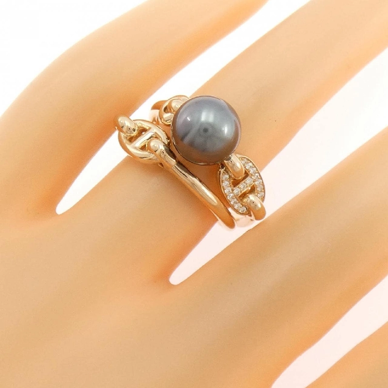 Nhẫn ngọc trai đen Hermès 8.5mm - Hàng hiệu Authentic 835675