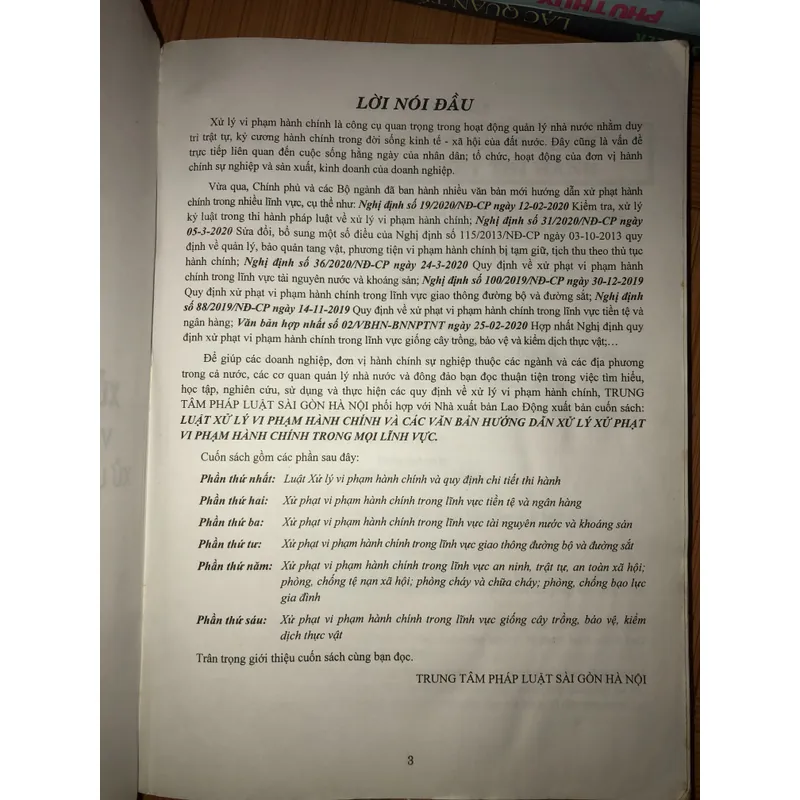 Luật xử lý vi phạm hành chính  600453