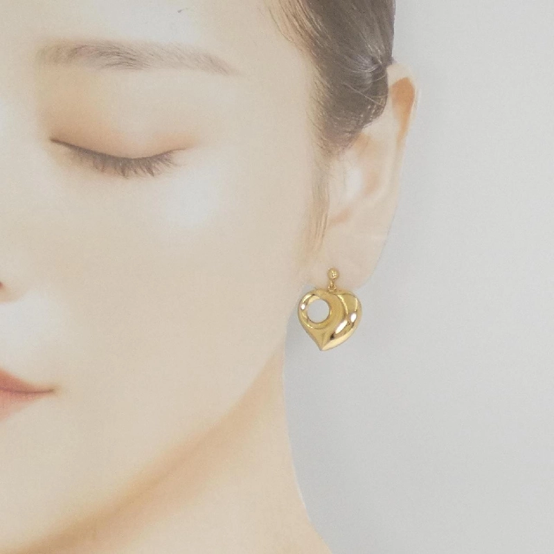 K18YG Bông tai hình trái tim - Hàng hiệu Chính hãng 868653