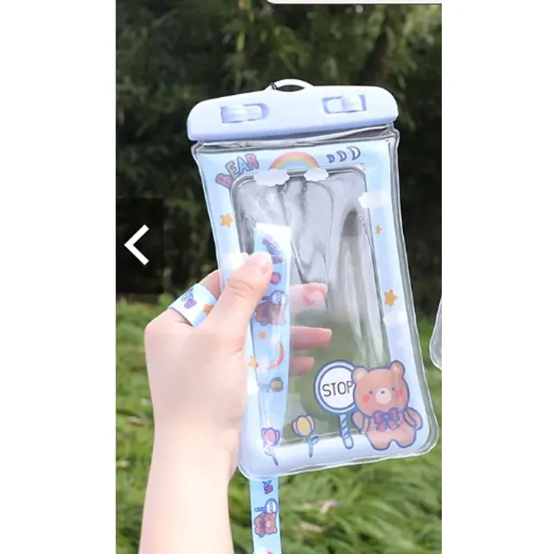 Túi Đựng ĐiệnThoại CHỐNG NƯỚC Viền Phao Hoạt Hình Kèm Dây Đeo 1013698