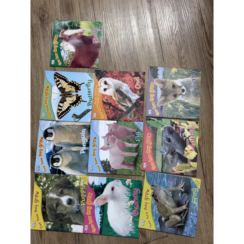 Bộ sách 9 quyển tiếng Anh cho bé See how they grow in màu mới đẹp 1031411
