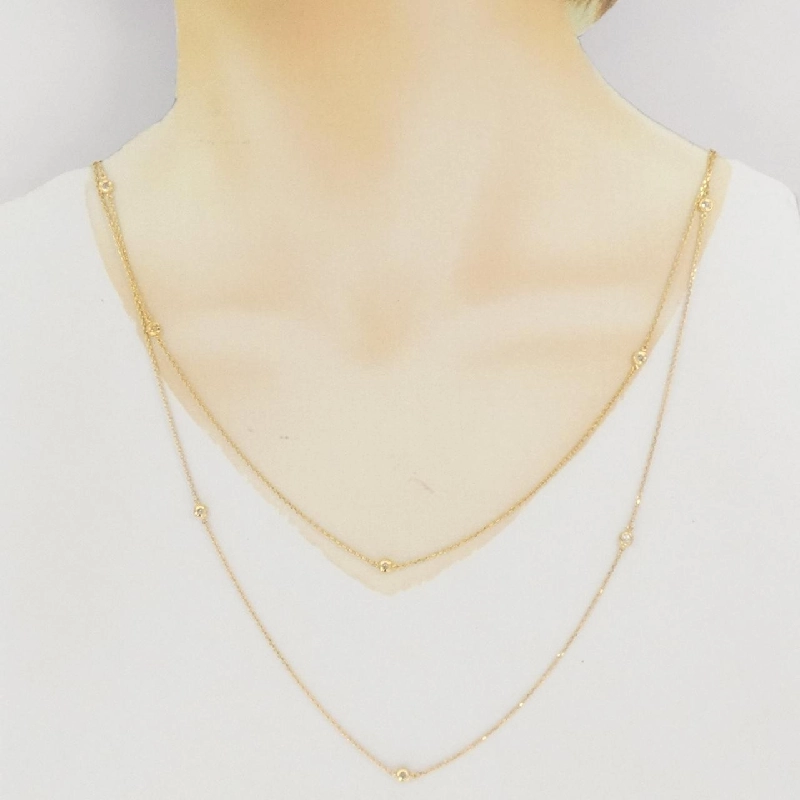 K18YG Dây chuyền kim cương 0.70CT - Hàng hiệu Authentic 849033