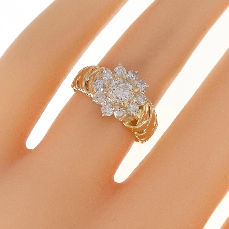 Nhẫn kim cương hoa K18YG 0.44CT - Hàng hiệu Authentic 855791