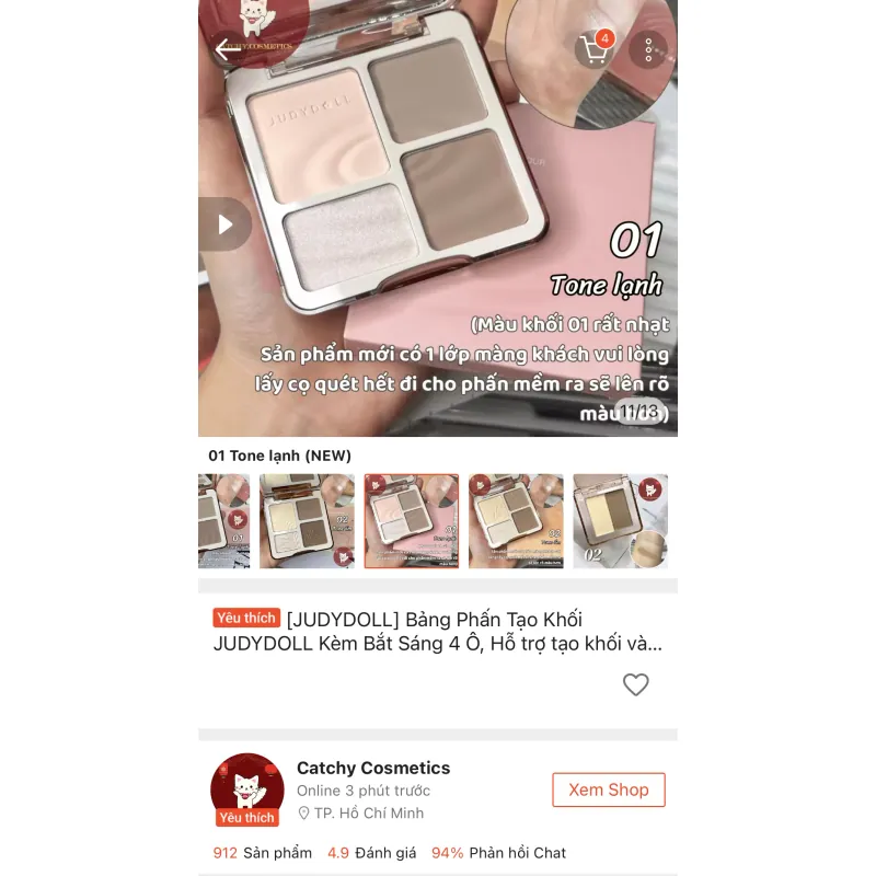 Phấn Phủ JUDYDOLL HighLight & Contour 9g - Ngăn Nắp, Hiện Đại 1024194