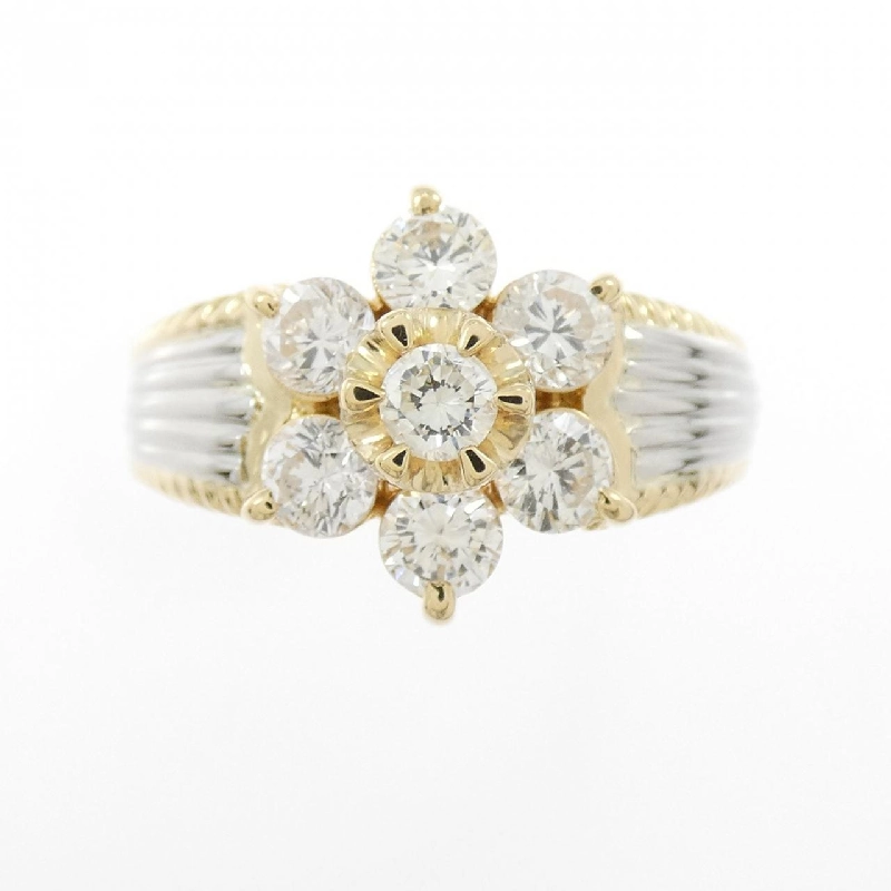 Nhẫn kim cương hoa K18YG/PT900 1.07CT - Hàng hiệu Authentic 849611