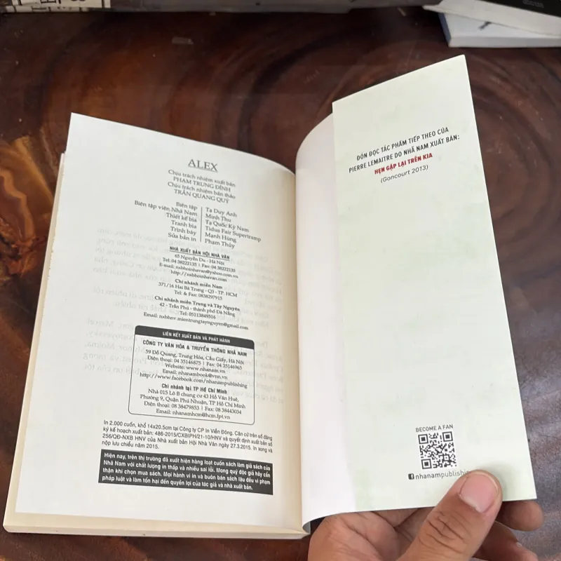 II Tiểu Thuyết: ALEX - Pierre Lemaitre - Cao Việt Dũng (Dịch) - 2015 1039593