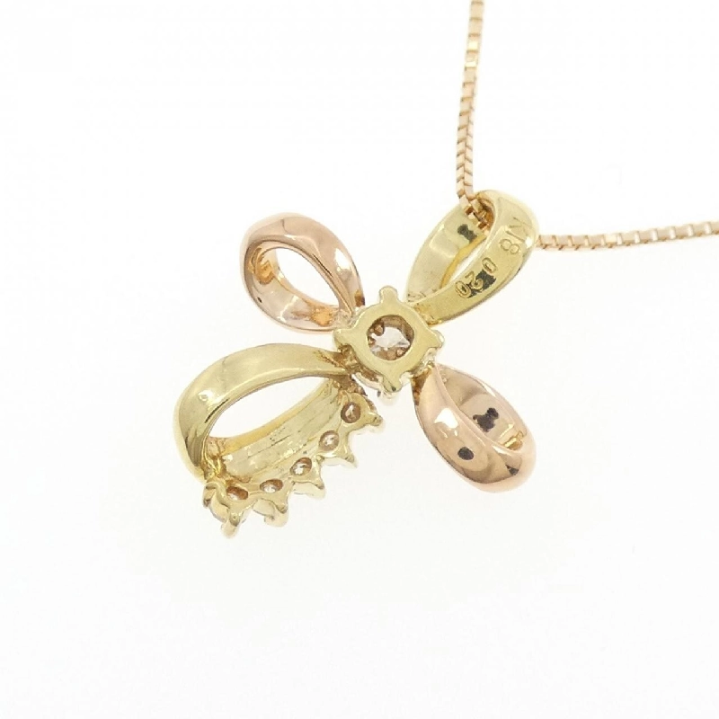 Dây chuyền kim cương K18YG/K18PG 0.20CT - Hàng hiệu Chính hãng 858516