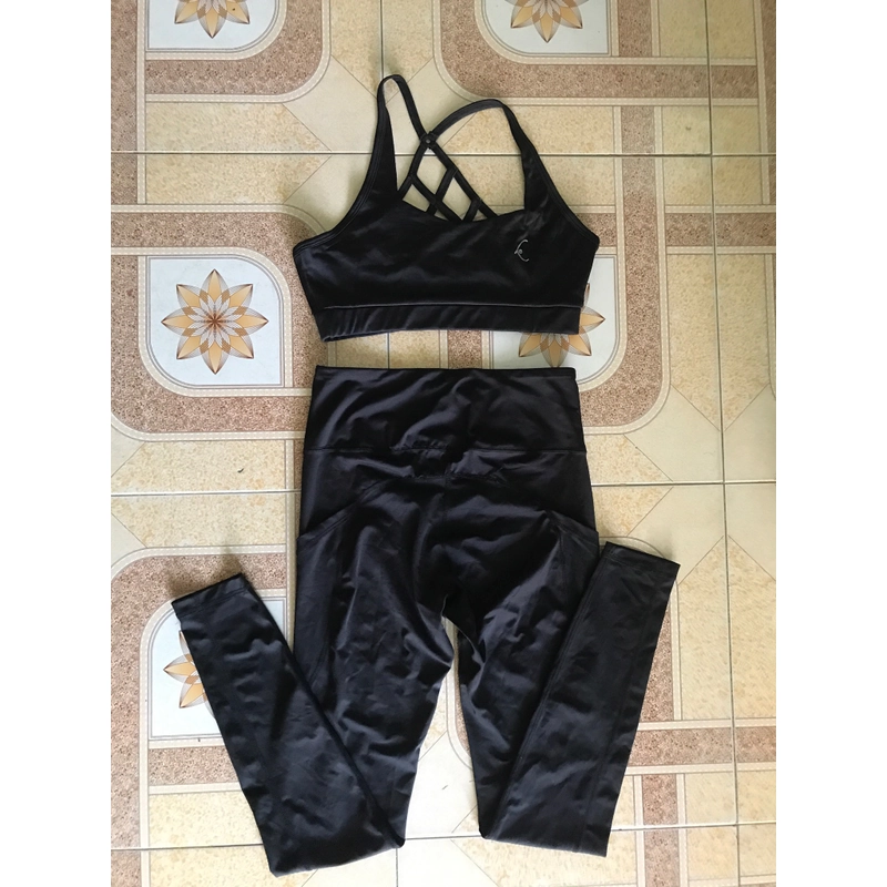 Bộ tập gym-yoga, màu đen, size M- 35-45kg, đã sử dụng 505864