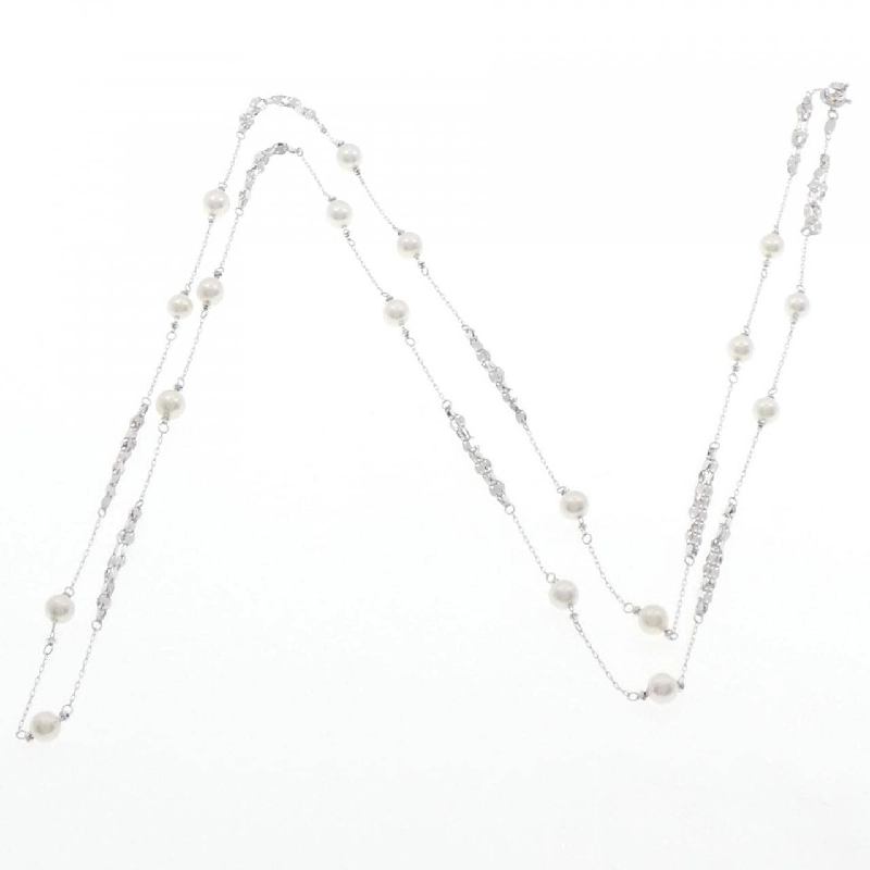 K18WG Ngọc trai Akoya Dây chuyền - Hàng hiệu Authentic 847087