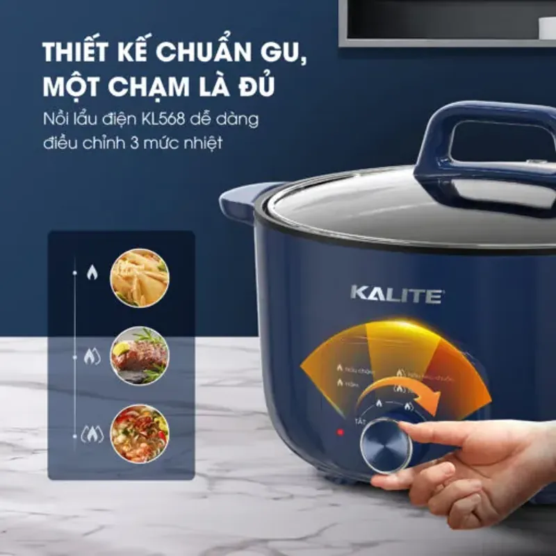 Nồi lẩu điện đa năng KALITE KL568 dung tích 6L cao cấp mới 100% 573248