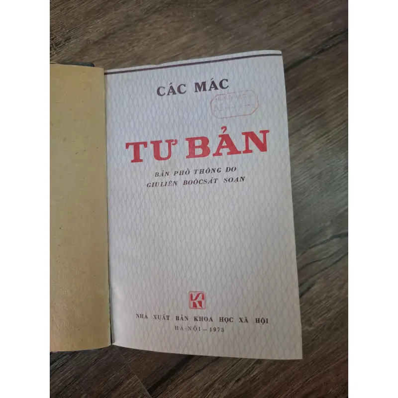 Tư Bản (Bản phổ thông do GIULIÊN BOÓCSÁT soạn) - CÁC MÁC 727631