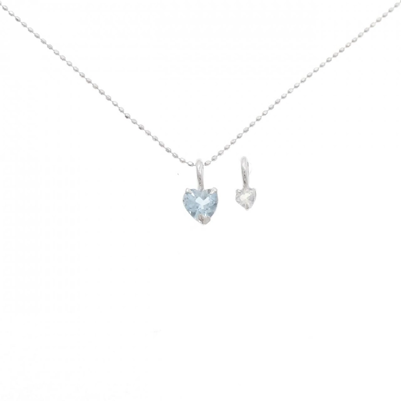 K18WG 2WAY Aquamarine Necklace - Hàng hiệu Authentic 859405