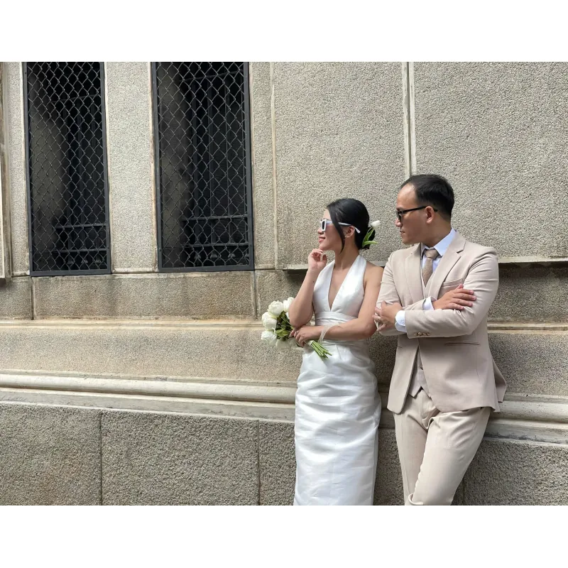 Đầm Cưới Yếm POXI size M - Chụp hình hoặc đi bàn đều đẹp 791324