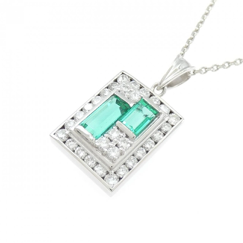 Dây chuyền ngọc lục bảo PT900/PT850 0.845CT - Hàng hiệu Authentic 857037