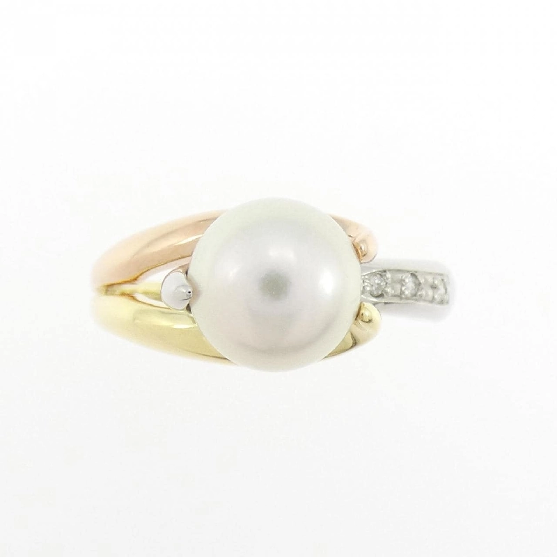 Nhẫn ngọc trai Akoya 7.6mm - Hàng hiệu Authentic K18YG/PT900/K18PG 855643