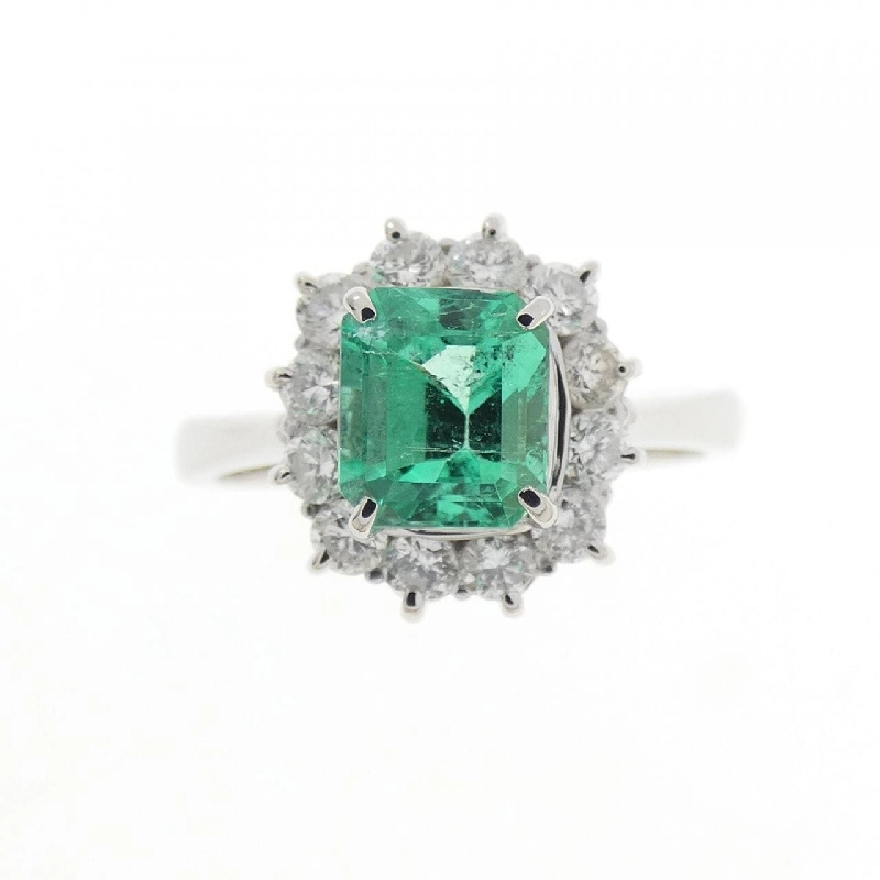 Nhẫn Emerald PT900 0.78CT - Hàng hiệu Chính hãng 850301