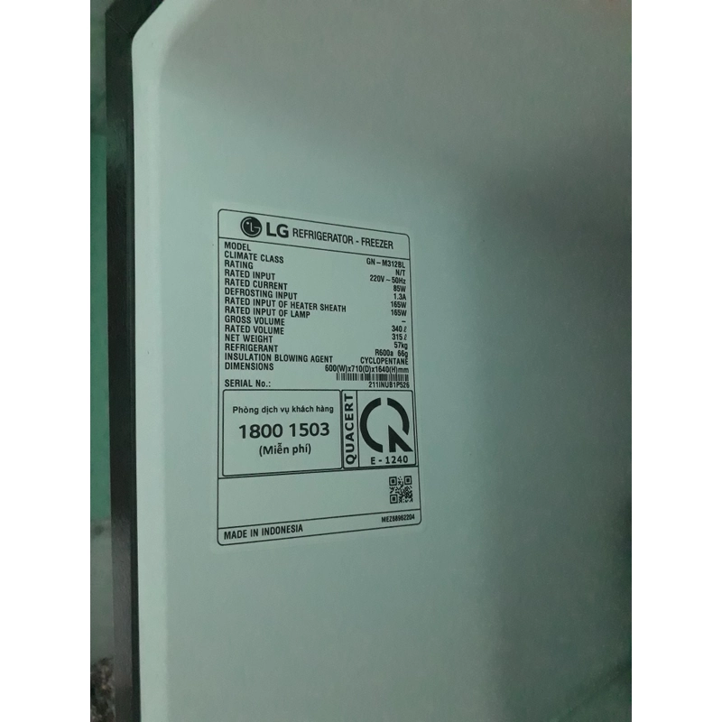 Tủ lạnh LG Chính hãng 316040