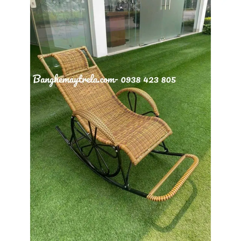 Ghế bập bênh nhựa giả mây giá rẻ 797263