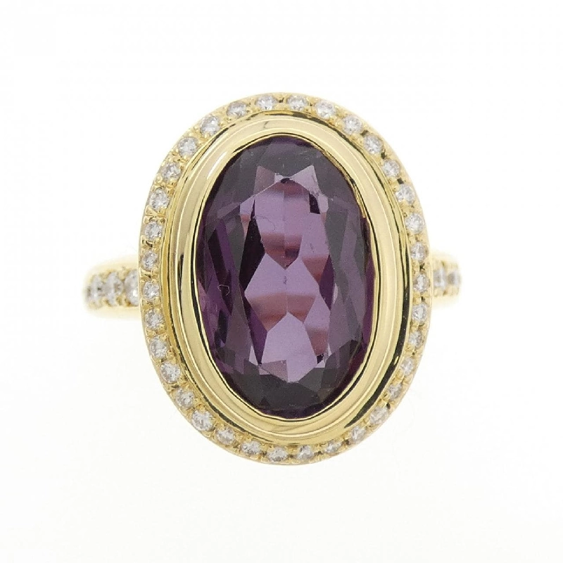 Nhẫn Sapphire tổng hợp K18YG 6.71CT - Hàng hiệu Authentic 849603