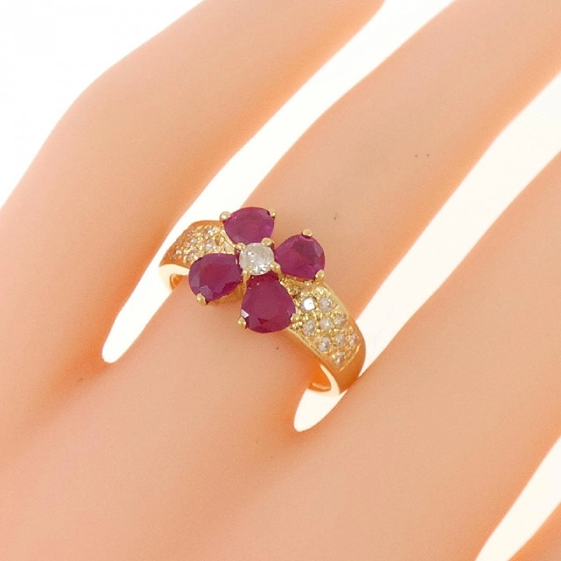 Nhẫn ruby hoa K18YG 1.50CT 667874