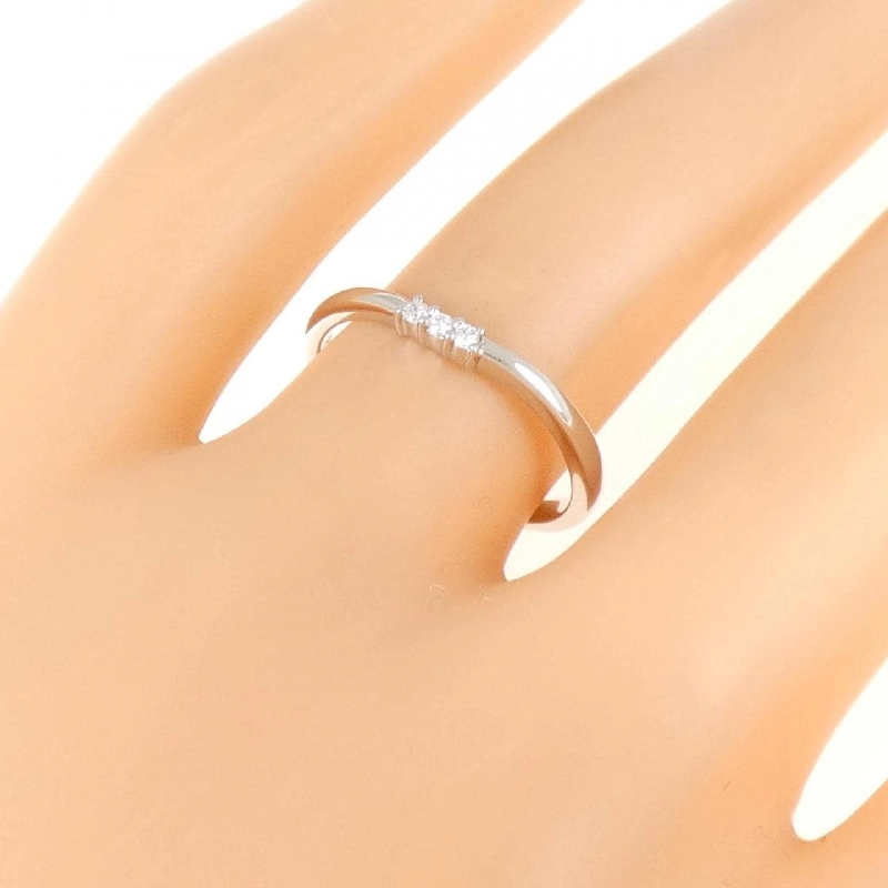 Nhẫn kim cương ba viên PT900 0.03CT - Hàng hiệu Authentic 849834