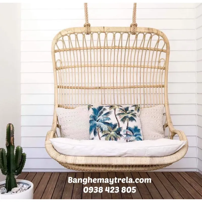 Ghế xích đu đôi mây tre đan 747237