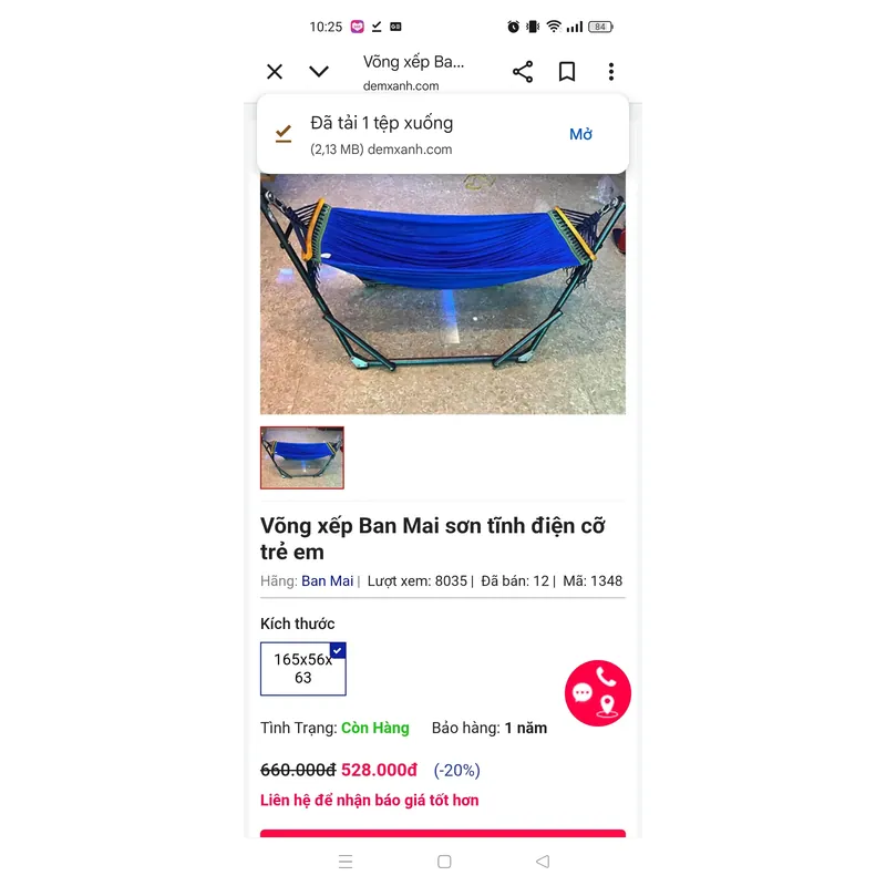 Võng xếp Ban Mai cho trẻ em hàng việt nam chất lượng cao 594609