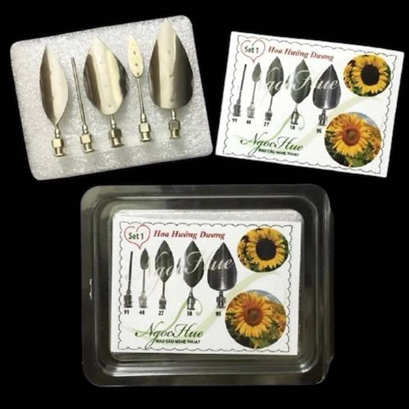 Bộ 5 dụng cụ làm thạch rau câu 3D – Set 1 – Bộ làm hoa hướng dương – Mã số 1190 338639