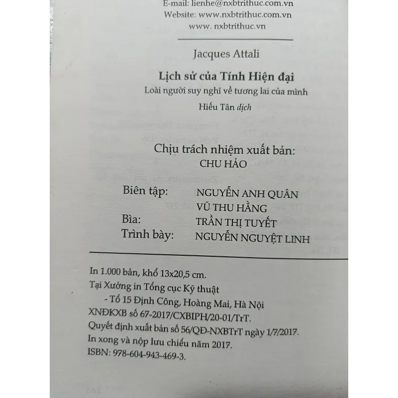 Lịch sử của tính hiện đại 974044