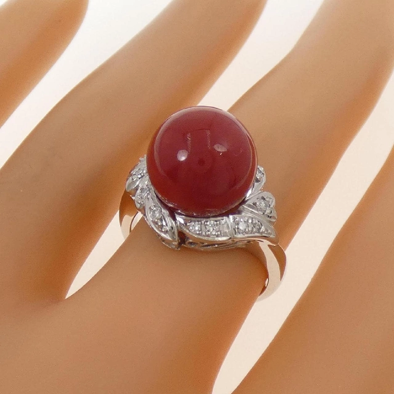 Nhẫn san hô PT900 11.4mm - Hàng hiệu Chính hãng 851126