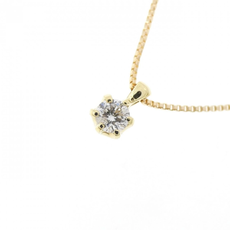 K18YG Solitaire Diamond Necklace - Hàng hiệu Chính hãng 866293