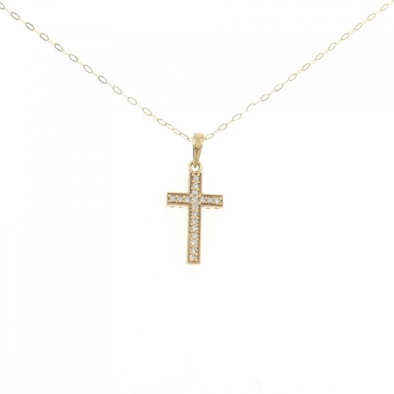 K18YG Dây chuyền kim cương hình chữ thập 0.09CT - Hàng hiệu Chính hãng 858444