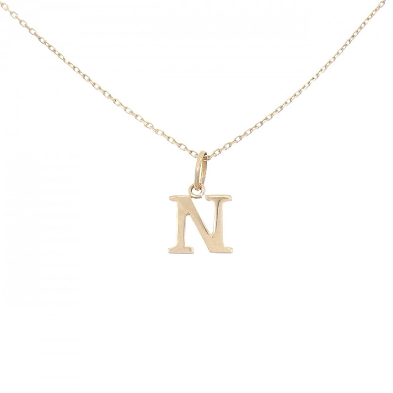 K18YG Chữ cái N Dây chuyền - Hàng hiệu Chính hãng 857739
