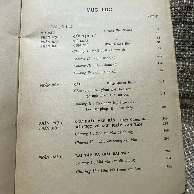 Thực hành ngữ pháp tiếng Việt DIỆP ĐẠI HỌC SƯ PHẠM QUANG BAN -HOÀNG VĂN THUNG 1009463