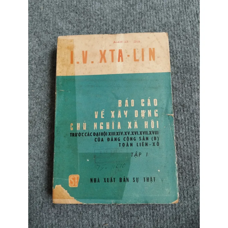 BÁO CÁO VỀ XÂY DỰNG CHỦ NGHĨA XÃ HỘI TẬP I 688734