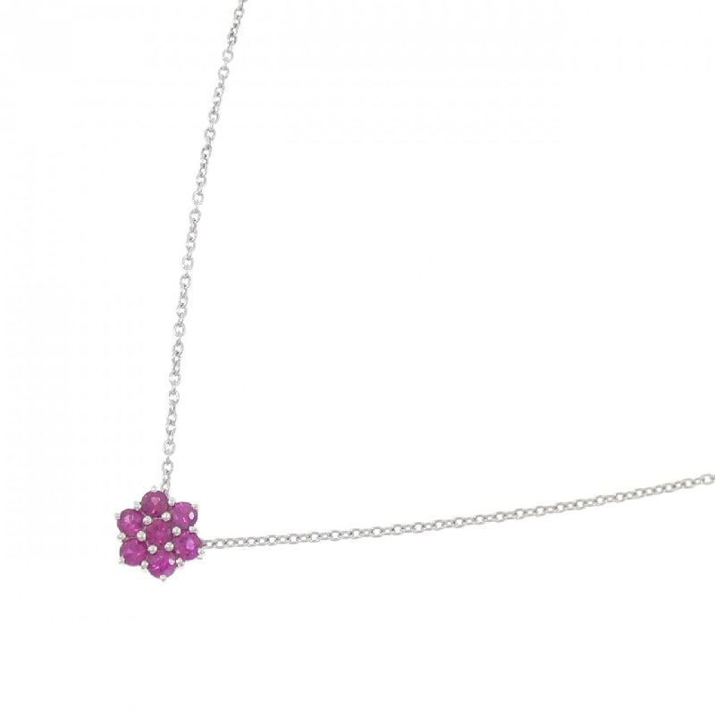 K14WG Hoa Hồng Ruby Dây Chuyền - Hàng hiệu Chính hãng 857983