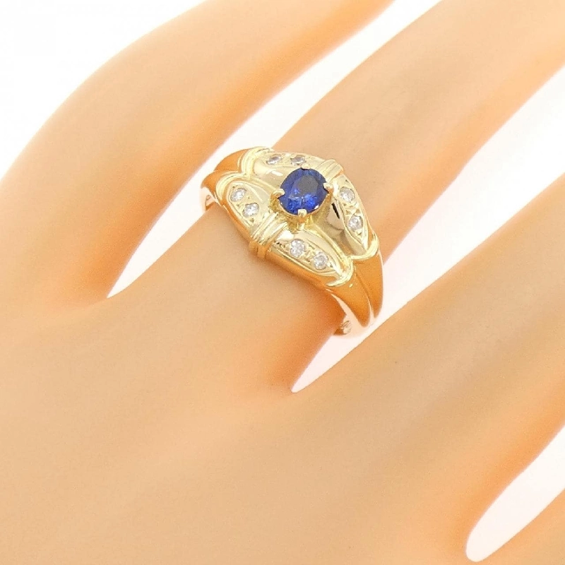 Nhẫn Sapphire K18YG 0.33CT - Hàng hiệu Chính hãng 850642