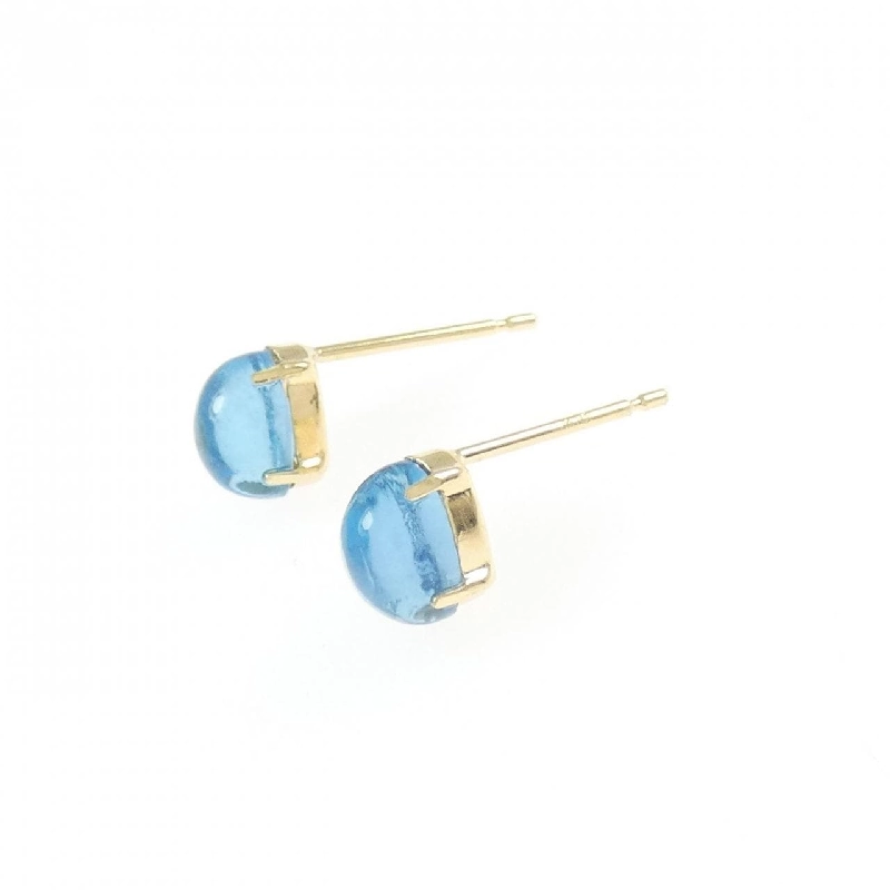 K18YG Blue Topaz Earrings - Hàng hiệu Authentic 874125