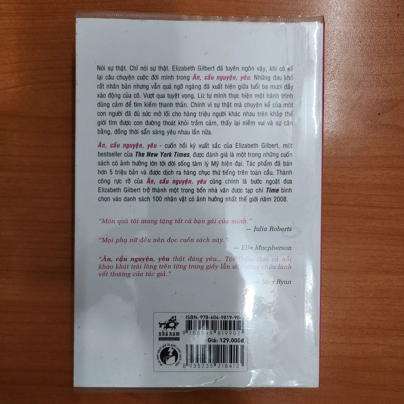 Sách Ăn, cầu nguyện, yêu của Elizabeth Gilbert mới 95% 531601