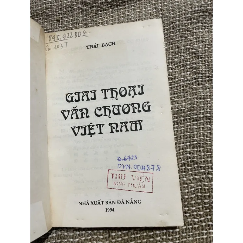 Giai thoại văn chương Việt Nam tác giả Thái Bạch 1041113