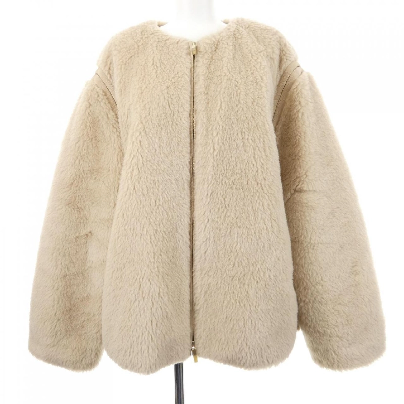 Max Mara PANNO 108102 Áo khoác không cổ Teddy Bear - Hàng hiệu Chính hãng 819336
