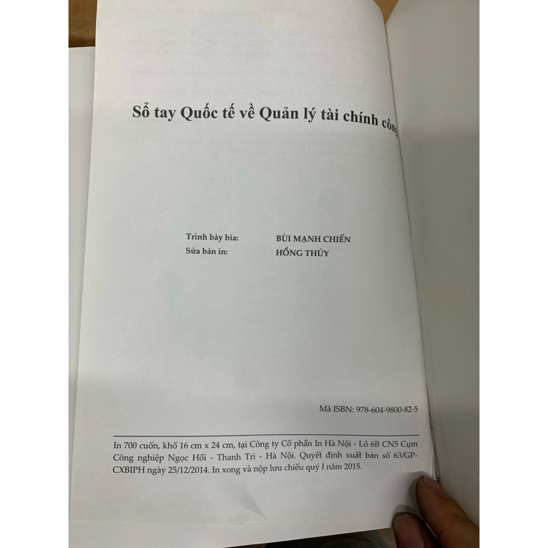Sổ tay quốc tế về quản lý tài chính công. 999 443270