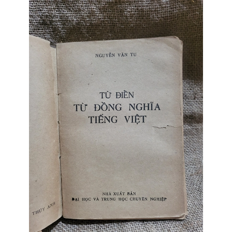 Từ điển từ đồng nghĩa tiếng Việt, 440 tràn, xb 1985 322420