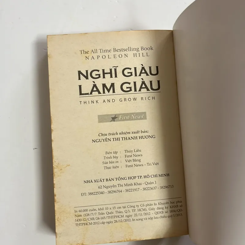 Bán sách cũ – Nghĩ giàu làm giàu – Napoleon Hill (Bản bỏ túi) 596136