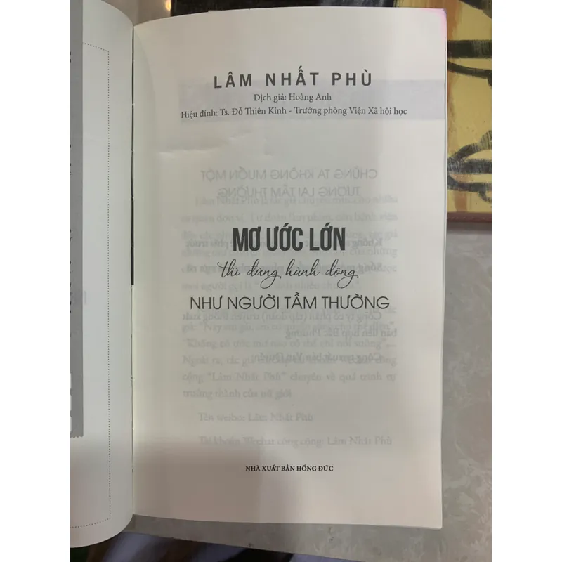 MƠ ƯỚC LỚN THÌ ĐỪNG HÀNH ĐỘNG NHƯ NGƯỜI TẦM THƯỜNG - LÂM NHẤT PHÙ 612317